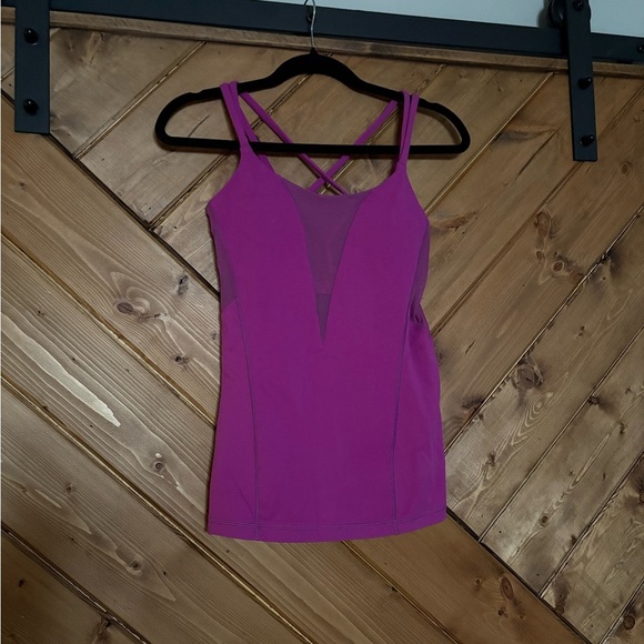 Lululemon Exquisite Tank – Magenta, Size 6, Shelf Bra - Picture 3 of 7
